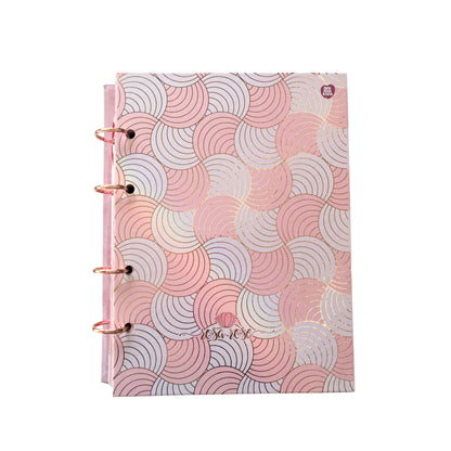 Caderno Argolado Colegial - Animativa - Rosa Rose - 160 Folhas