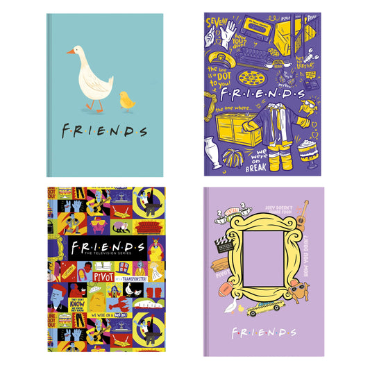 Caderno Colegial - Animativa - Friends - Brochura - Capa Dura - 160 Folhas