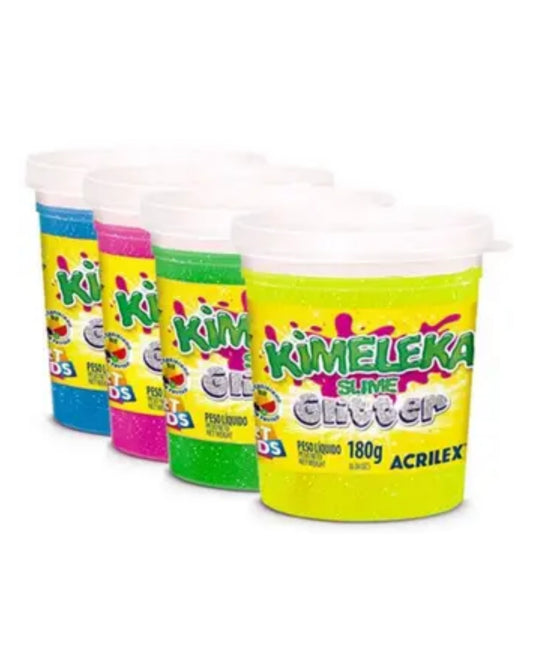 Slime - Acrilex - KiMeleka - Glitter c/ Cheiro de Frutas