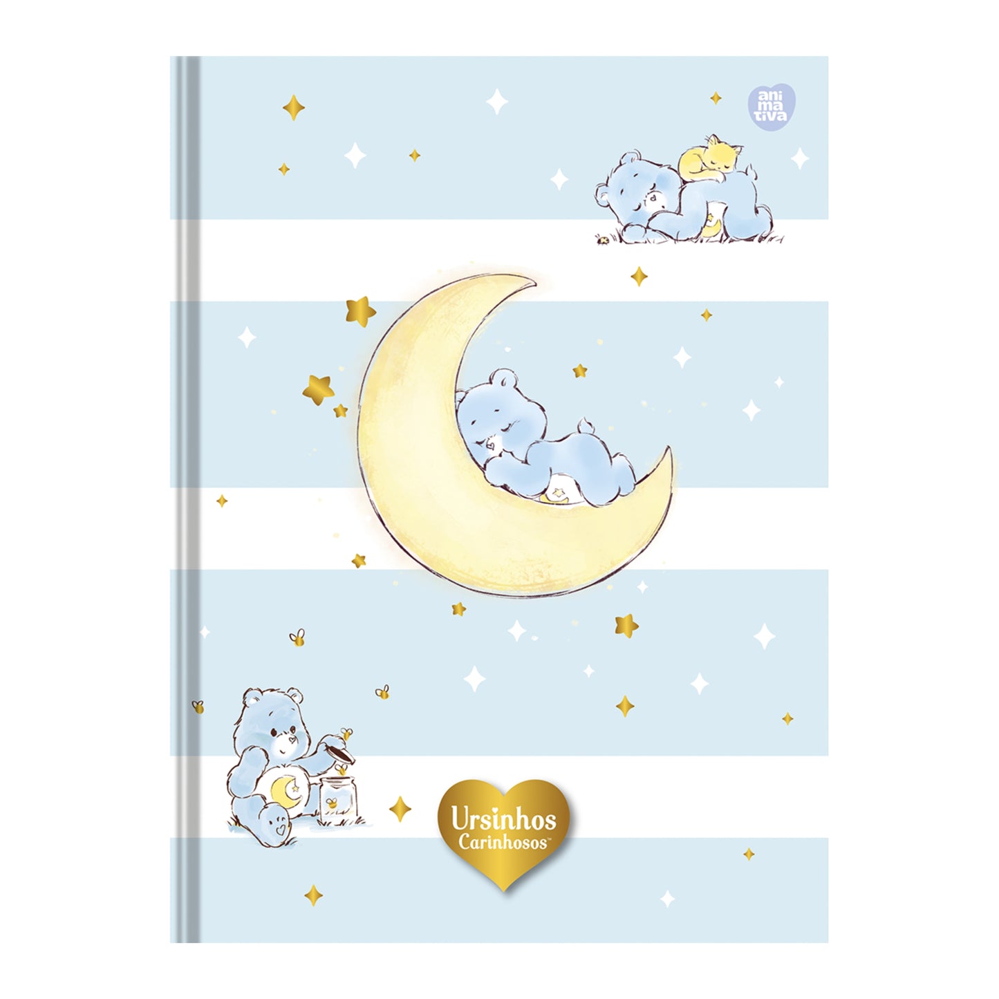 Caderno Colegial - Animativa - Ursinhos Carinhosos - 160Fls - 180x250mm