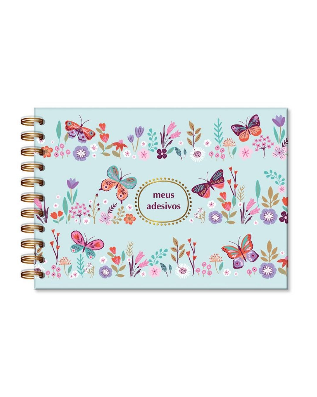 Caderno para Adesivos - Fina Ideia - Borboletas no Jardim