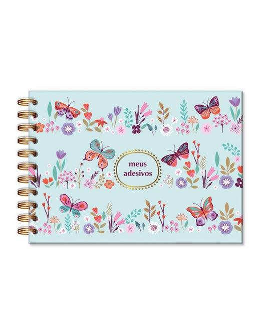 Caderno para Adesivos - Fina Ideia - Borboletas no Jardim