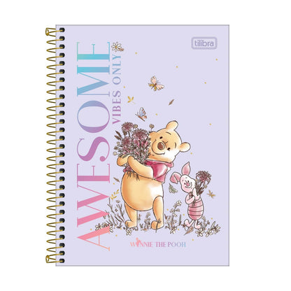 Caderno Espiral - Tilibra - Ursinho Pooh - 80 Folhas - 140mm x 200mm