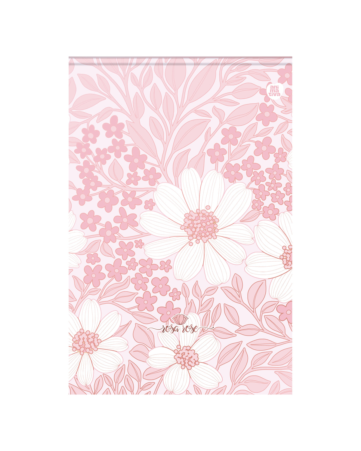 Bloco Vertical - Animativa - Rosa Rosé - Nova Coleção - 170mmx250mm - 80Fls - verso
