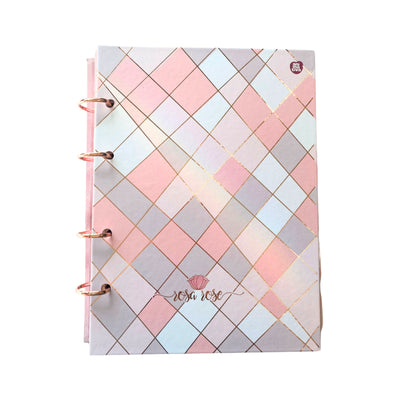 Caderno Argolado Colegial - Animativa - Rosa Rose - 160 Folhas