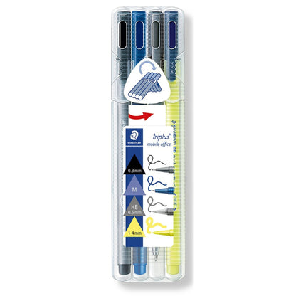 Estojo de Canetas - Staedtler - Triplus Multiset Mobile - c/ 4 peças.