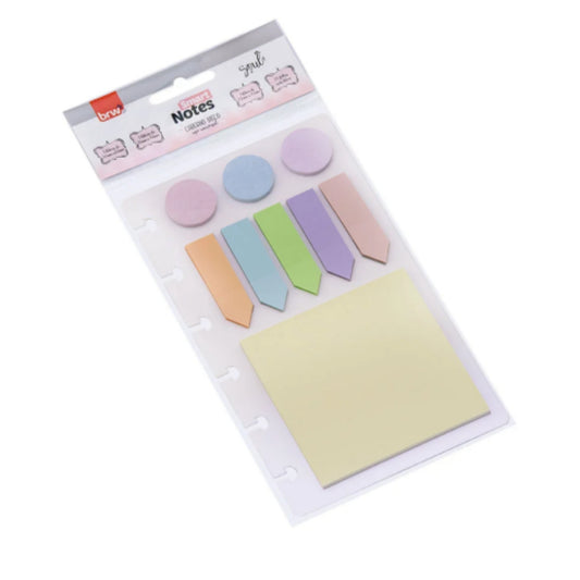 Bloco Adesivo - BRW - Multiples Disco - Pastel - Blocos + Flags