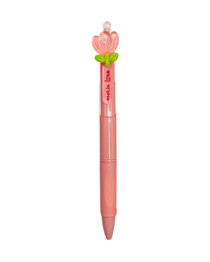 Caneta Esferográfica Retrátil - Molin - Love Flowers 3D - 0,7mm Tinta Preta