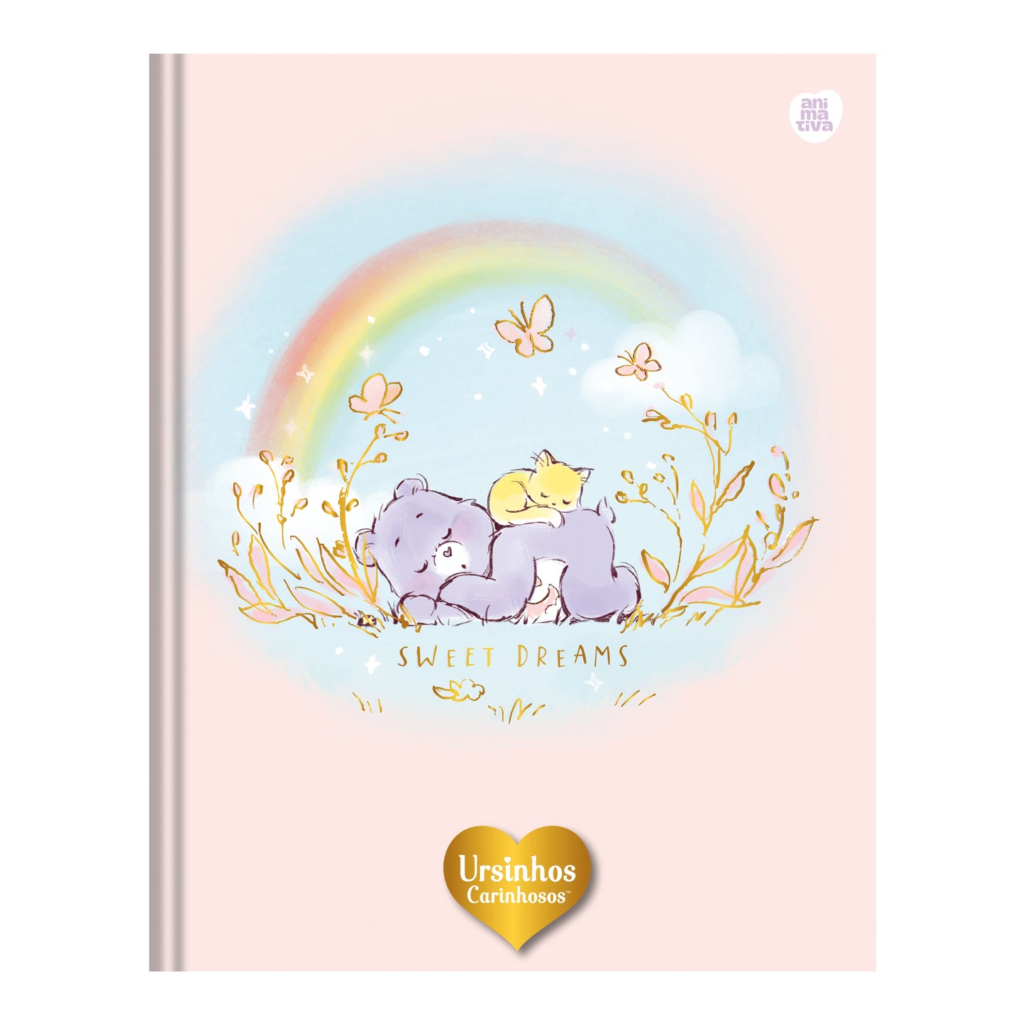 Caderno Colegial - Animativa - Ursinhos Carinhosos - 160Fls - 180x250mm