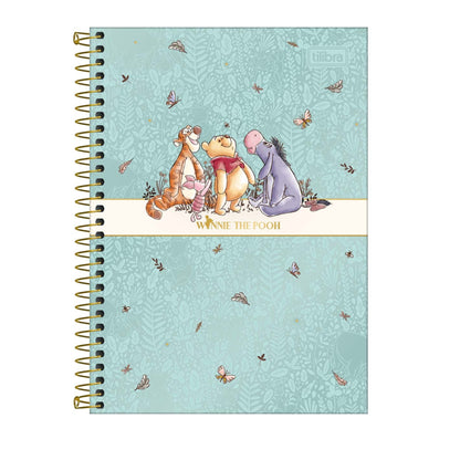 Caderno Espiral - Tilibra - Ursinho Pooh - 80 Folhas - 140mm x 200mm