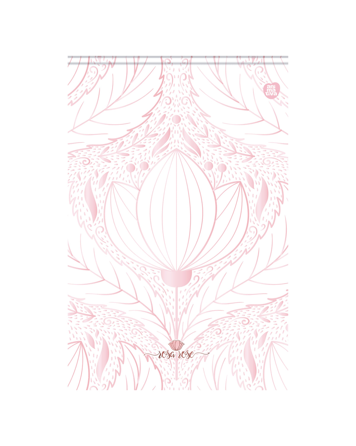Bloco Vertical - Animativa - Rosa Rosé - Nova Coleção - 170mmx250mm - 80Fls - em uso