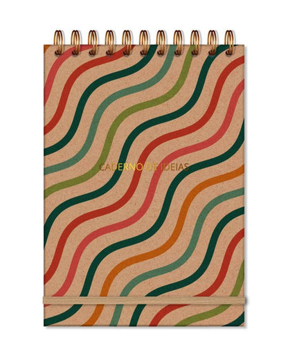Caderno de Ideias - Fina Ideia - Kraft Curvas - frente