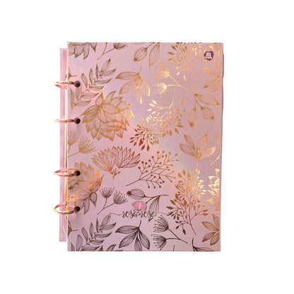 Caderno Argolado Colegial - Animativa - Rosa Rose - 160 Folhas