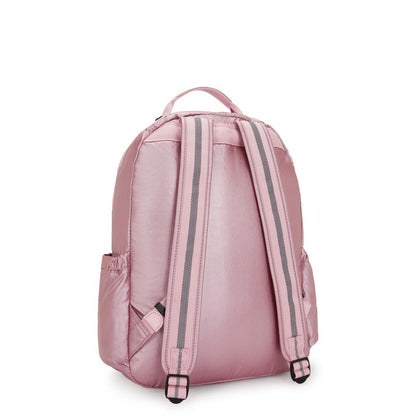Mochila Kipling Seoul Rosa Bronze Pink Met