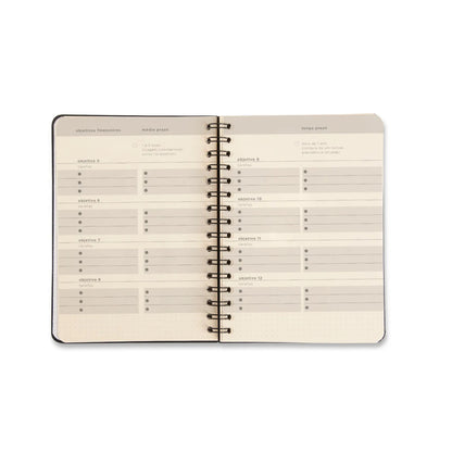 Planner Permanente Wire-O - Cicero - Quintal Literário - Financeiro A5 - Dia - verso