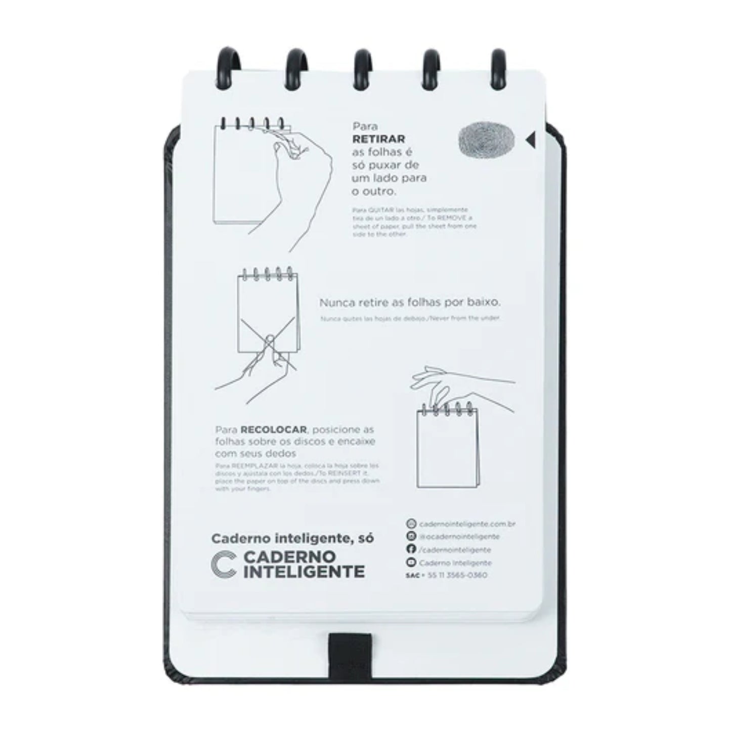 Bloco Inteligente - Caderno Inteligente - Black