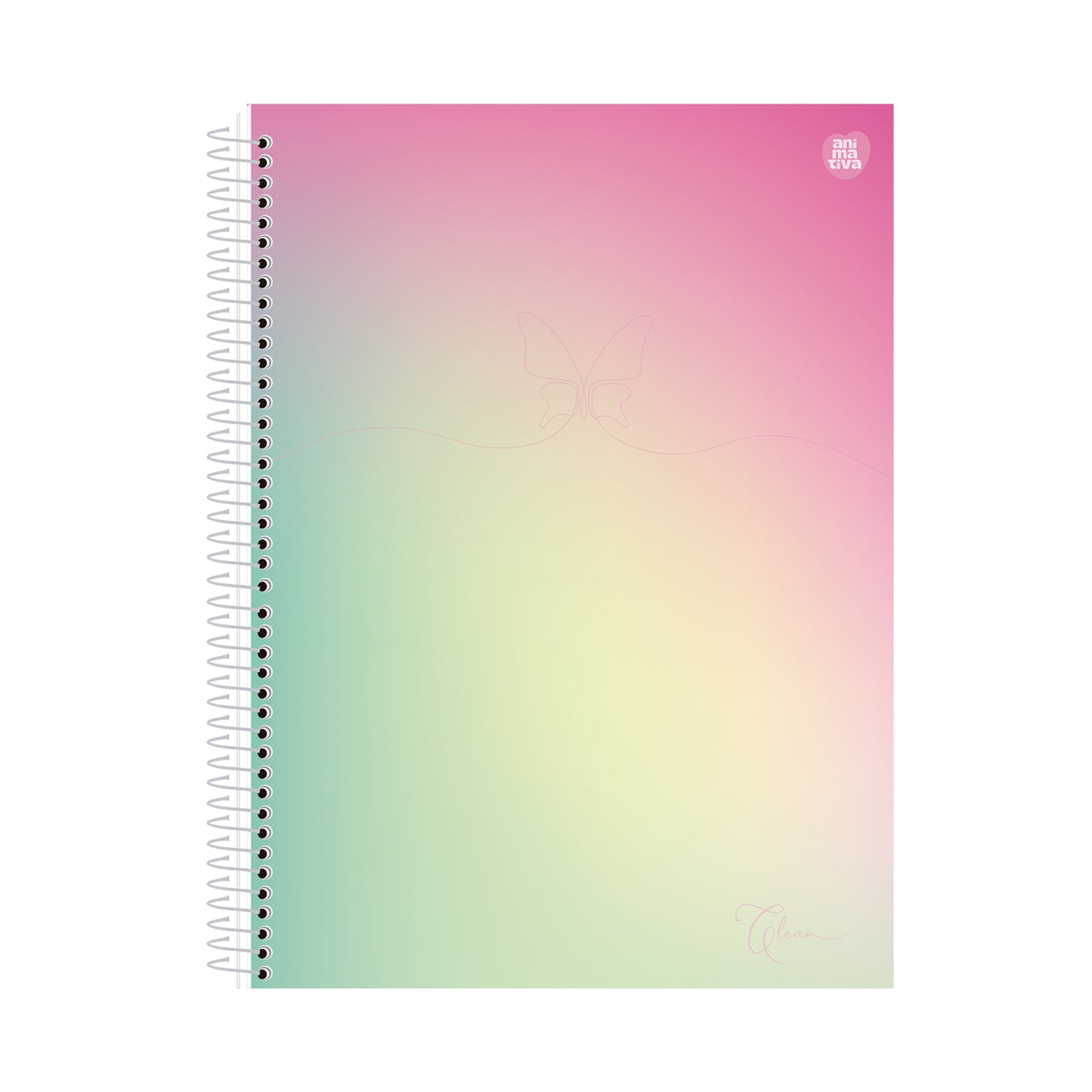 Caderno Espiral - Animativa - Clean - 80 Folhas - Capa Dura
