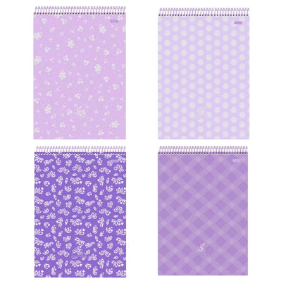 Caderno Vertical - Animativa - Lavender - 80 Folhas