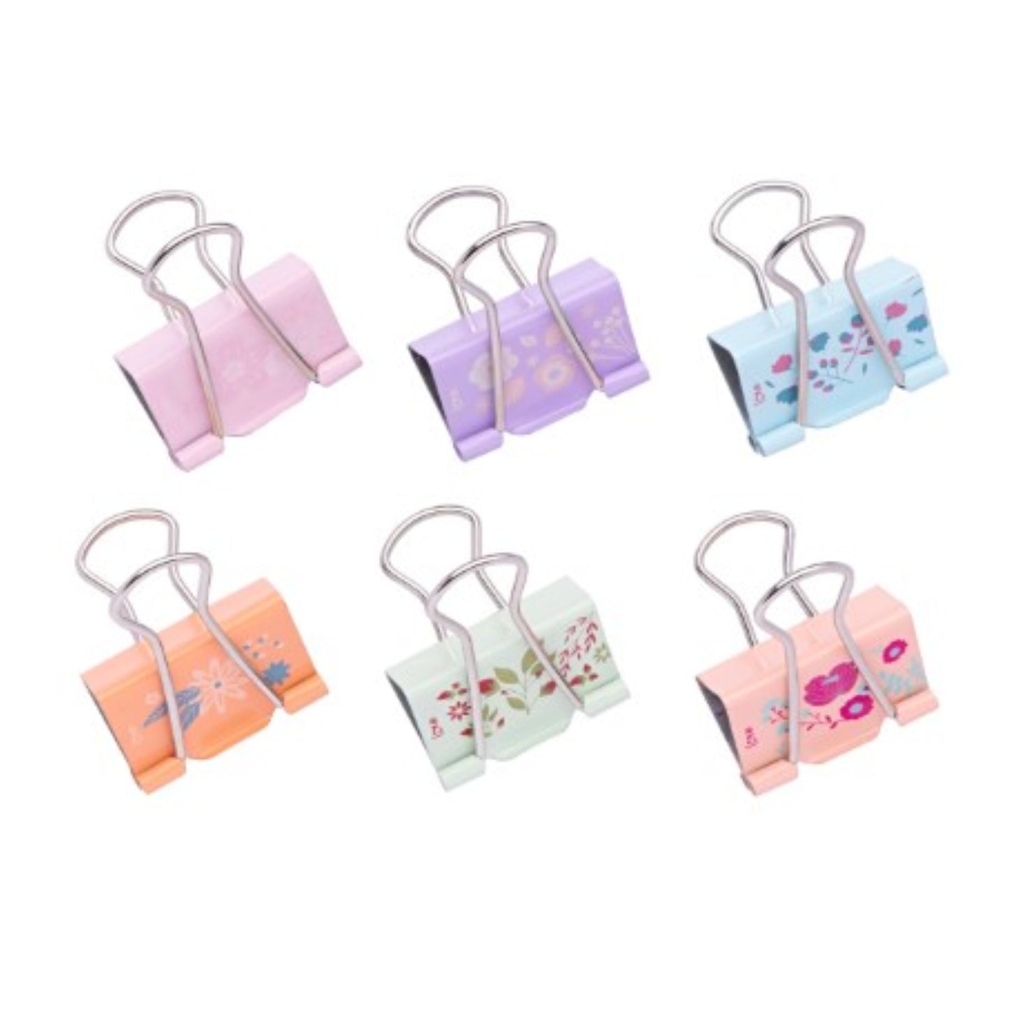 Binder Clips - Molin - Flowers - 32mm