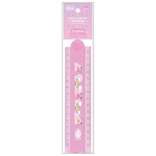 Régua Dobrável - Tilibra - Unicórnio - 30cm