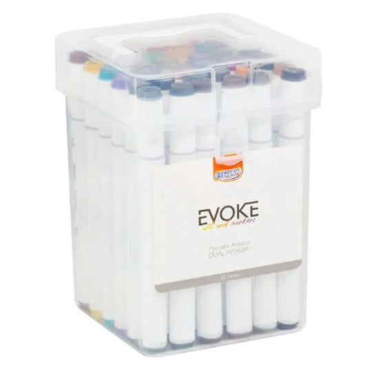 Marcador Artístico - BRW - Evoke Dual Marker - 36 cores