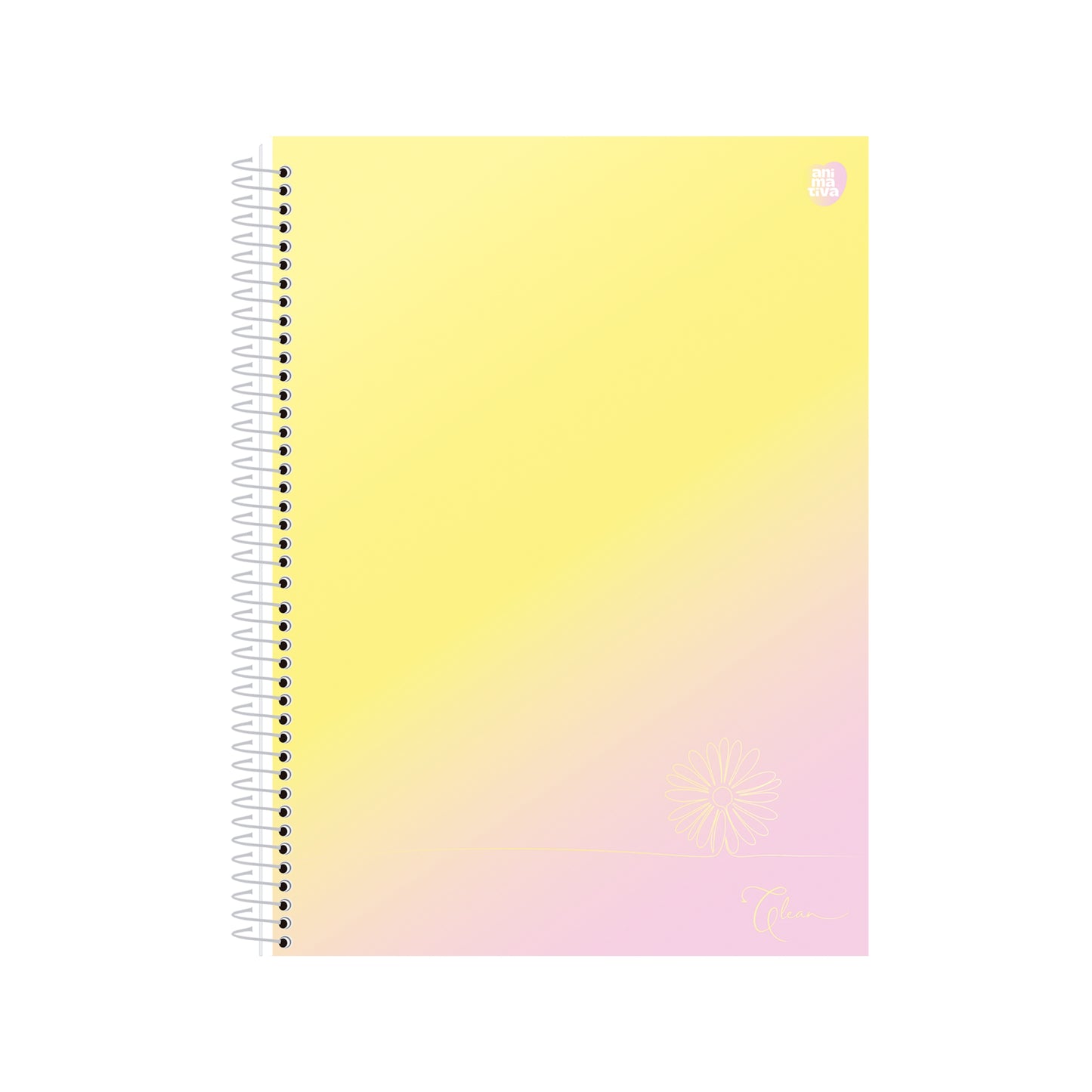 Caderno Espiral - Animativa - Clean - 80 Folhas - Capa Dura