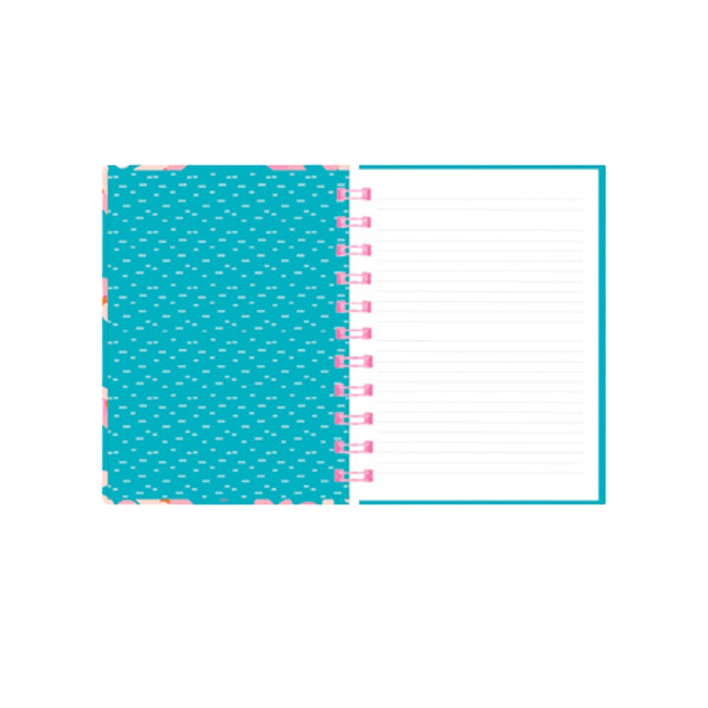 Caderno A6 Argolado - Molin - Flowers - Capa Dura - 80 Folhas