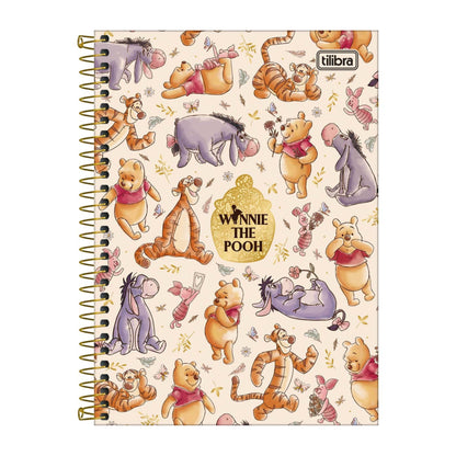 Caderno Espiral - Tilibra - Ursinho Pooh - 80 Folhas - 140mm x 200mm