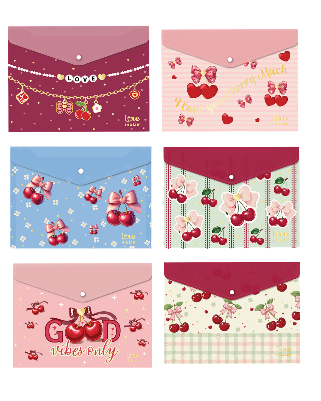 Pasta A5 - Molin - Love My Cherry - 24x18cm