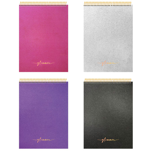 Caderno Espiral Vertical - Animativa - Glimmer - Capa Dura - 80 Folhas