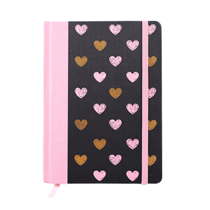 Caderno A5 - Molin - Black Heart - Capa Dura - 96 Folhas