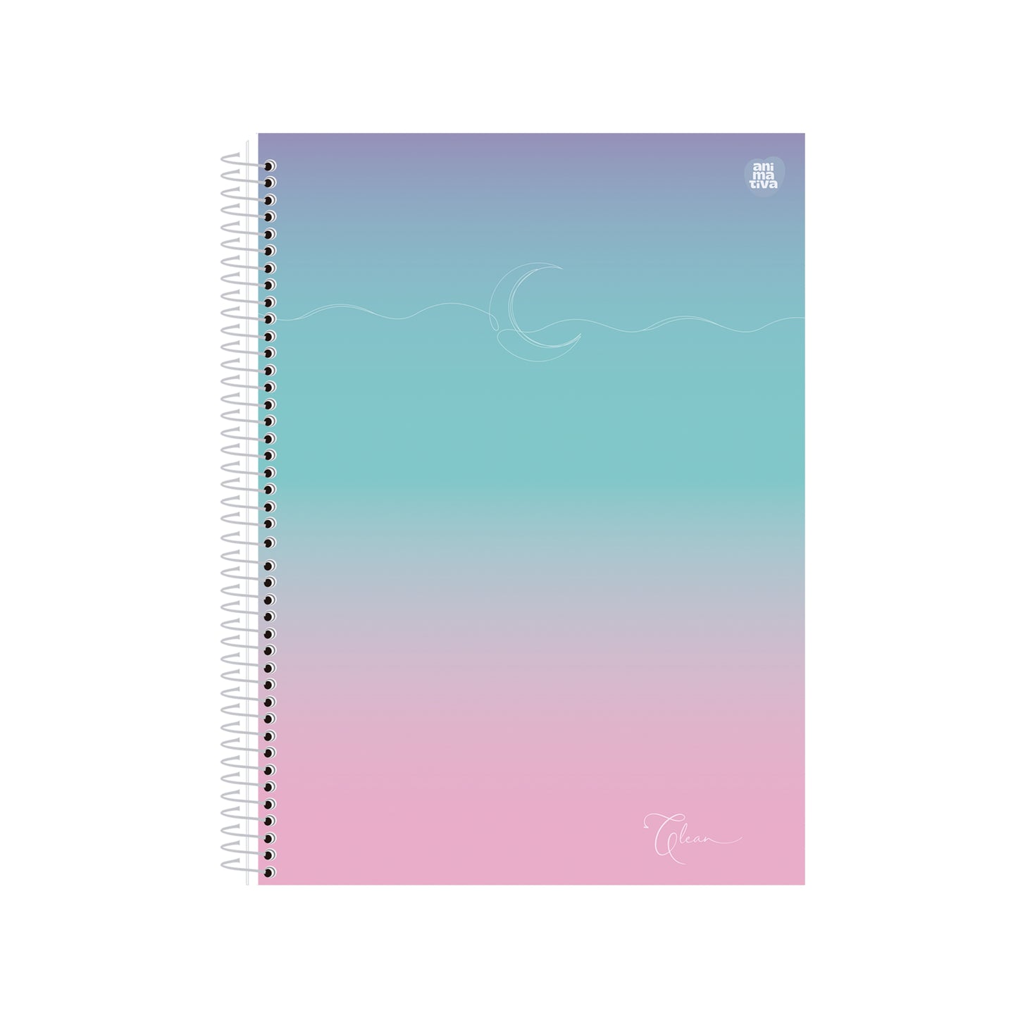 Caderno Espiral - Animativa - Clean - 80 Folhas - Capa Dura