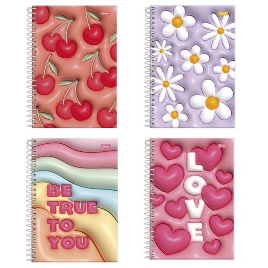 Caderno A5 - Foroni - Nice Cream - Capa Dura - 80 Folhas