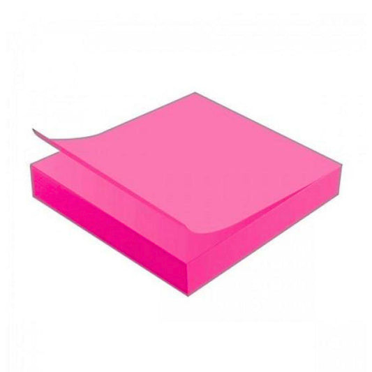 Bloco Adesivo - BRW - Rosa Neon - 76mm x 76mm - 100 Fls