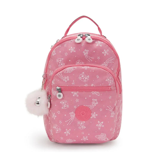 Mochila - Kipling - Seoul S - Glitter Cats