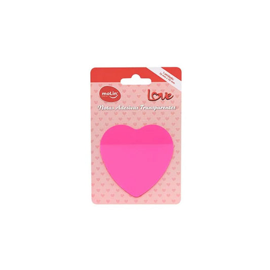 Notas Adesivas - Molin - Transparente Love Heart
