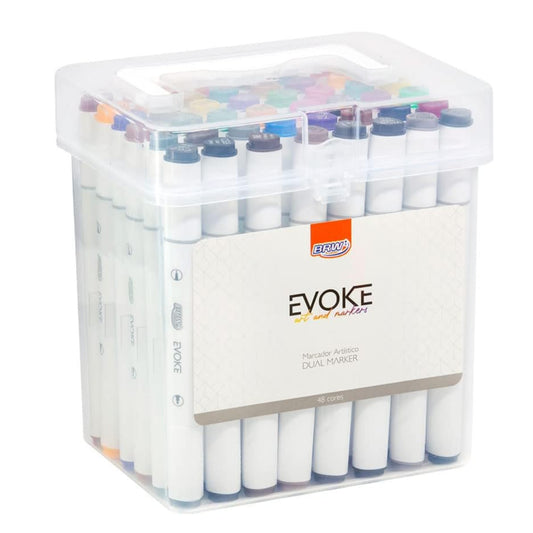 Marcador Artístico - BRW - Evoke Dual Marker - 48 cores
