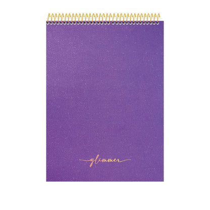 Caderno Espiral Vertical - Animativa - Glimmer - Capa Dura - 80 Folhas