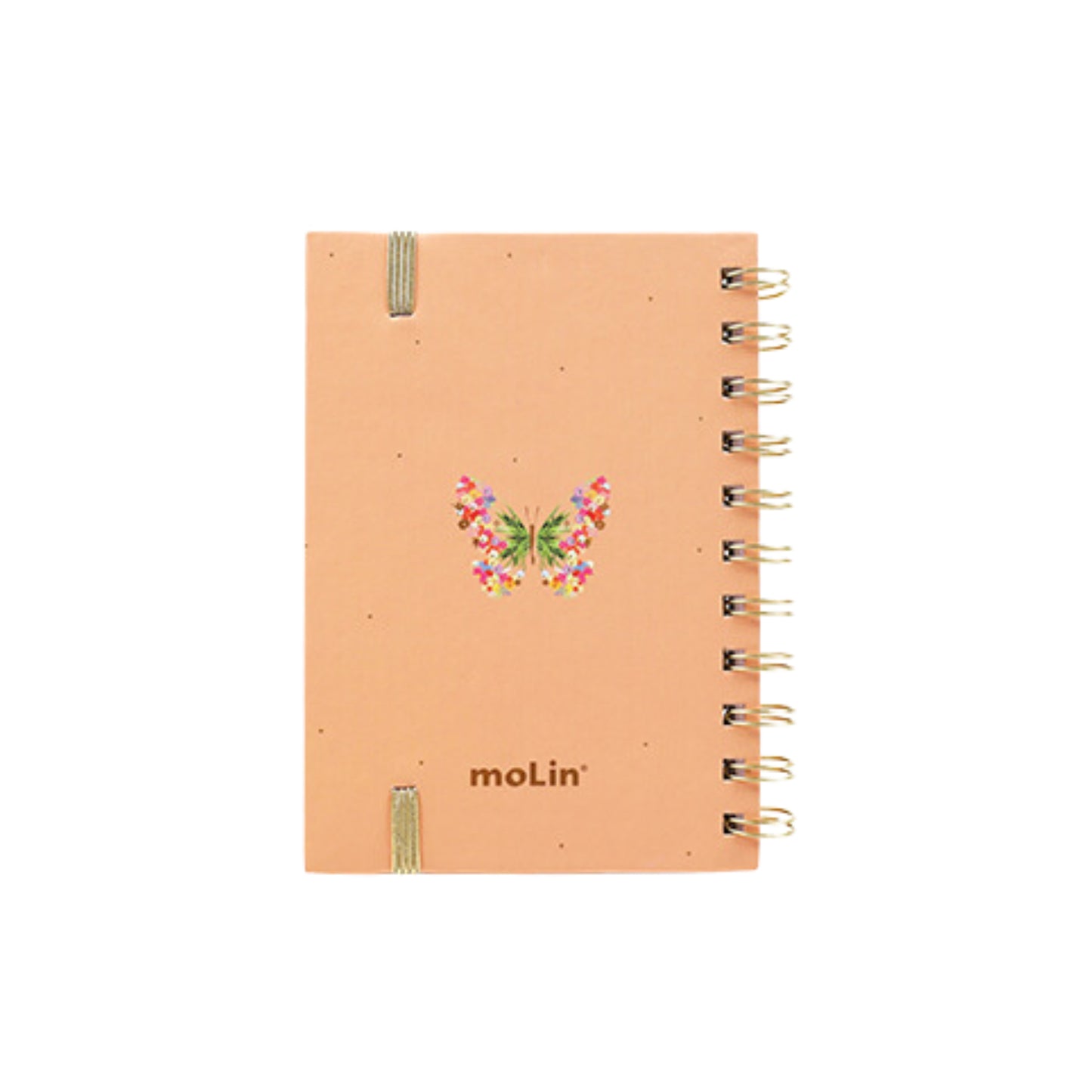 Caderno A6 Argolado - Molin - Borboletas - Capa Dura - 80 Folhas