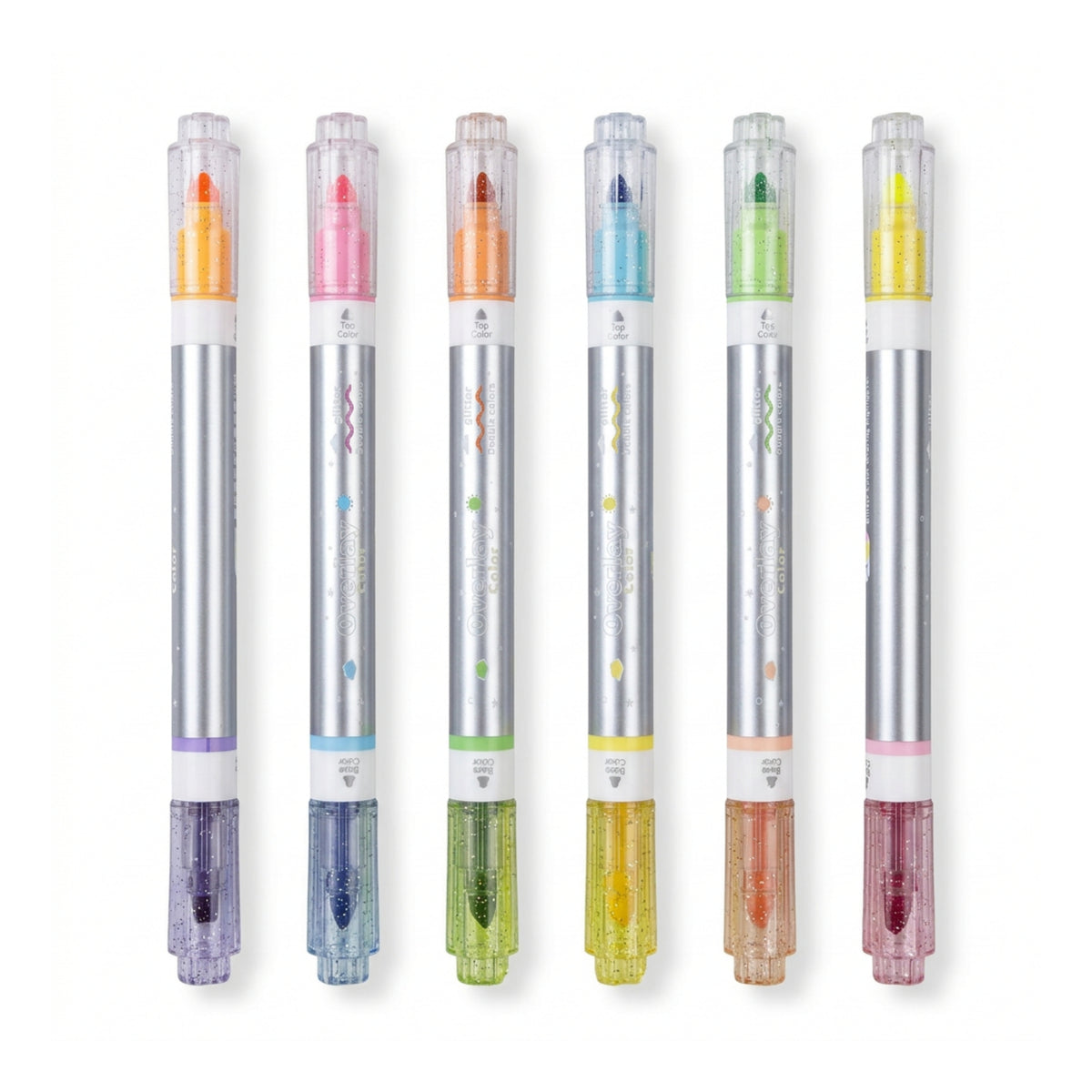 Marca Texto - Glitter + Neon - Kit c/ 12 Cores