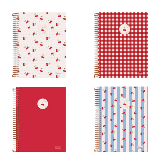 Caderno Espiral - Cadersil - Cherry - 80 Folhas - 142mm x 204mm