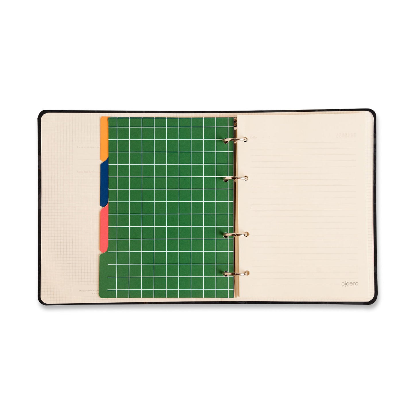 Caderno Criativo Argolado Office Duo - Cícero - Relicário Botânica - Pautado & Pontado A5