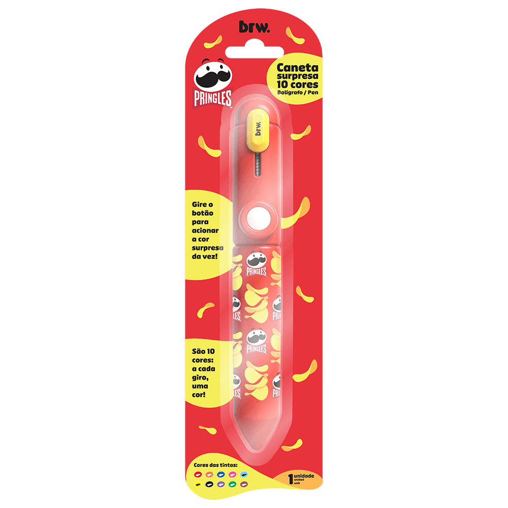 Caneta Surpresa - BRW - Pringles 1,0mm 10 Cores