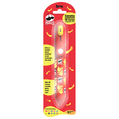 Caneta Surpresa - BRW - Pringles 1,0mm 10 Cores