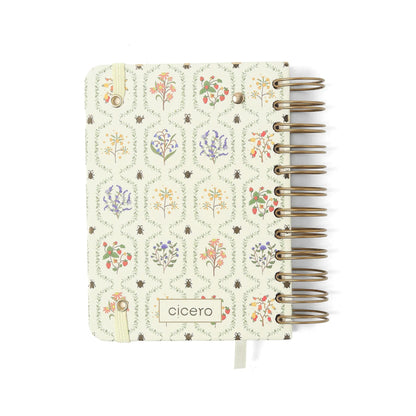 Agenda Planner Wire-o 2026 - Cícero - Jardim -  Diária 11,5x16 - Off White