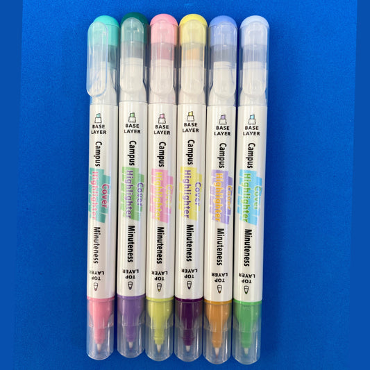 Marca Texto + Fineliner - Cover - Estojo c/ 6 cores