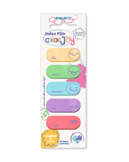 Flags - Leo & Leo - Colorjoy - Blister C/ 5 Blocos 100Fls