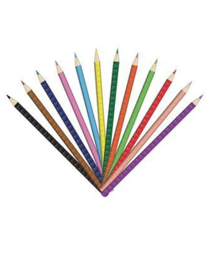 Lápis de Cor - Tilibra - Glitter - 12 Cores