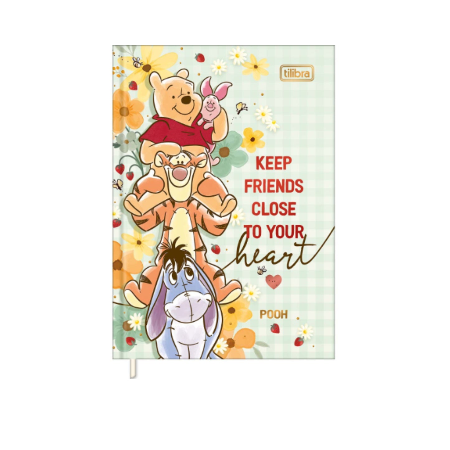 Caderneta Costurada - Tilibra - Pooh - 96 Folhas - 105mm x 148mm