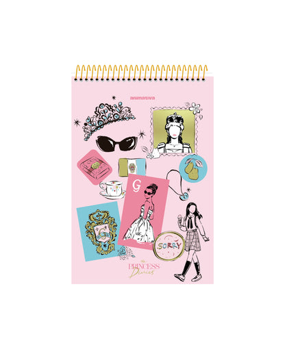 Caderno de Anotações - Animativa - Diário da Princesa - 101mm x 150mm - 80Fls - lateral